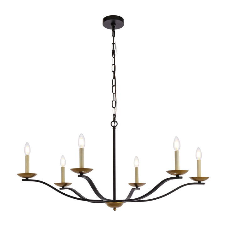 Trey Pendant in Black & Brass by Living District