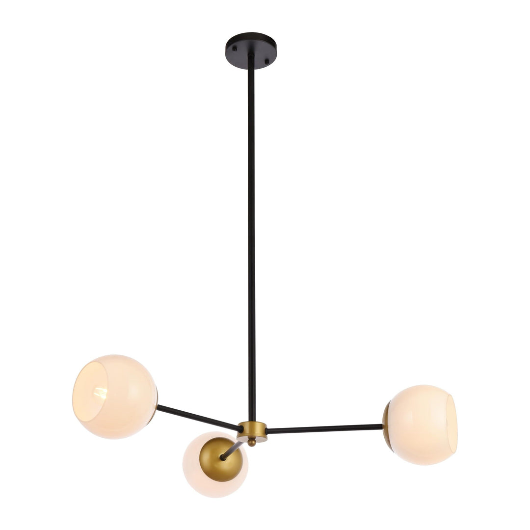 Briggs Pendant (LD646) in Black & Brass by Living District