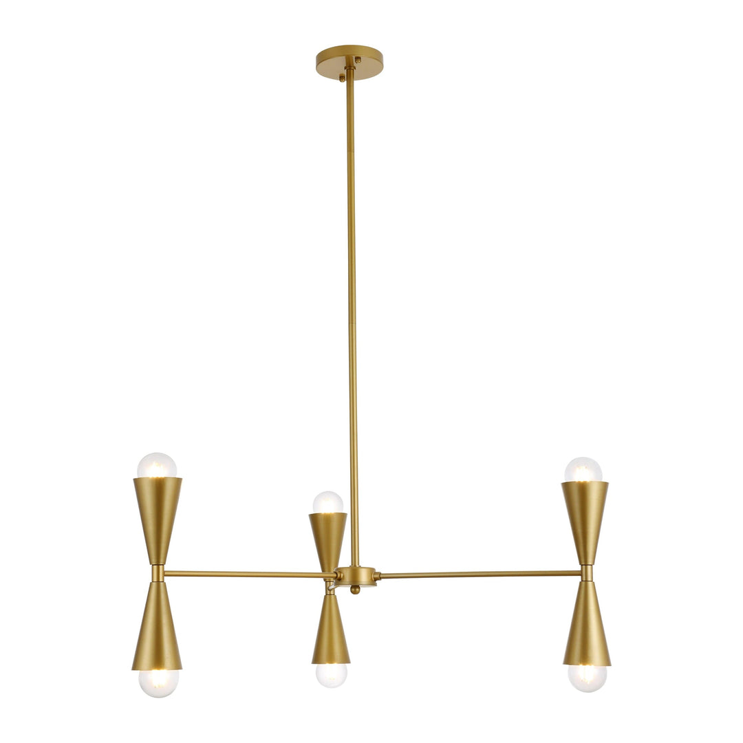 Cade Pendant in Brass by Living District