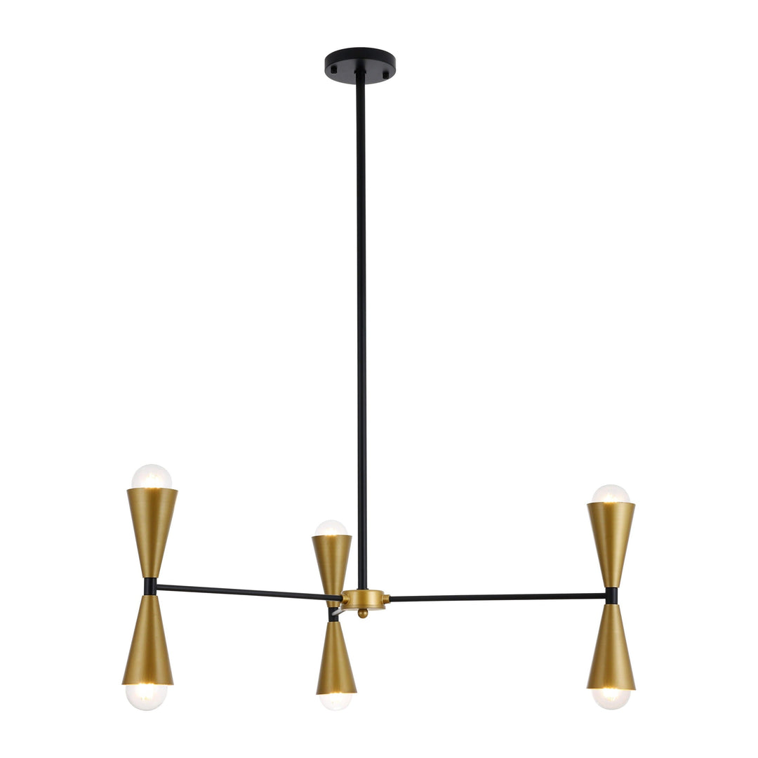 Cade Pendant in Black & Brass by Living District