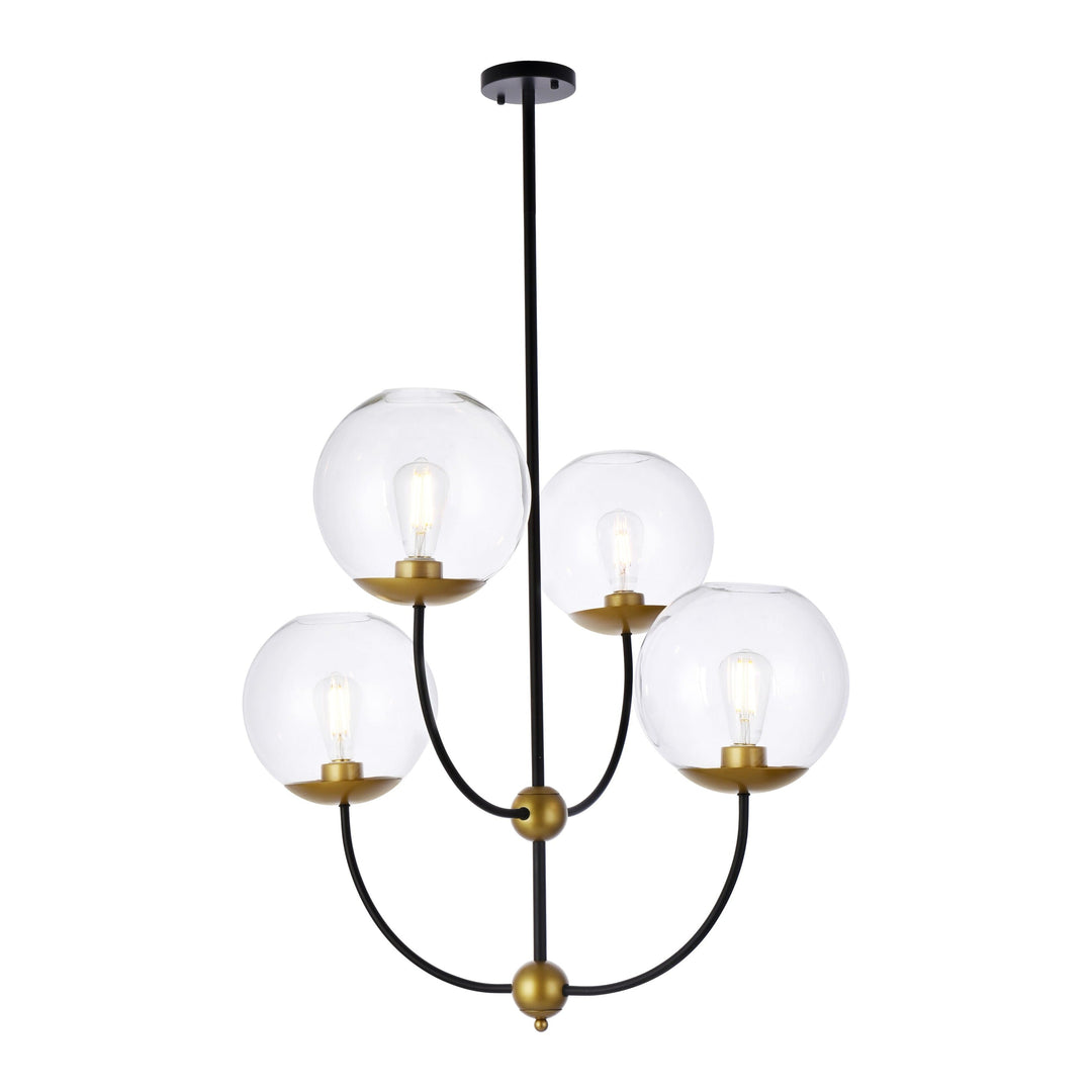 Lennon Pendant in Black & Brass by Living District