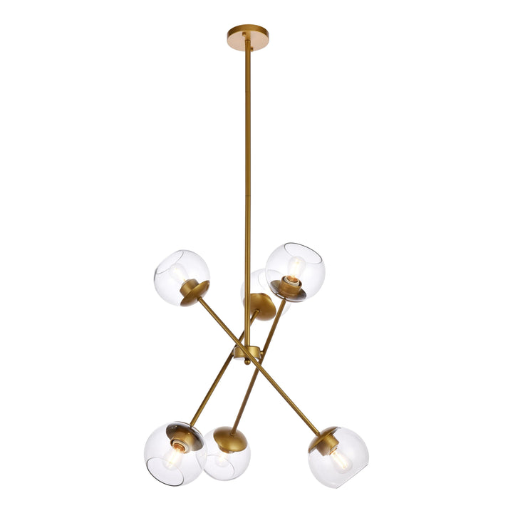 Axl Pendant in Brass by Living District