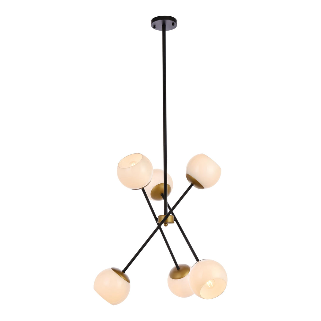 Axl Pendant in Black & Brass by Living District