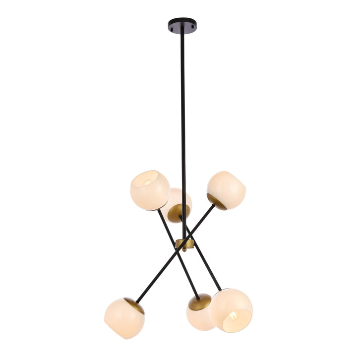 Axl Pendant in Black & Brass by Living District