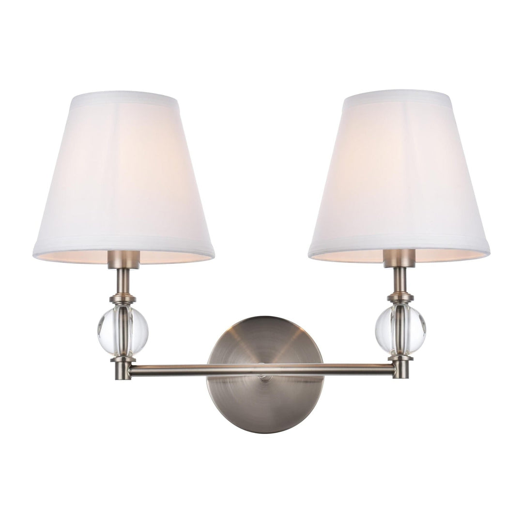 Bethany Vanity Light in Satin Nickel by Living District