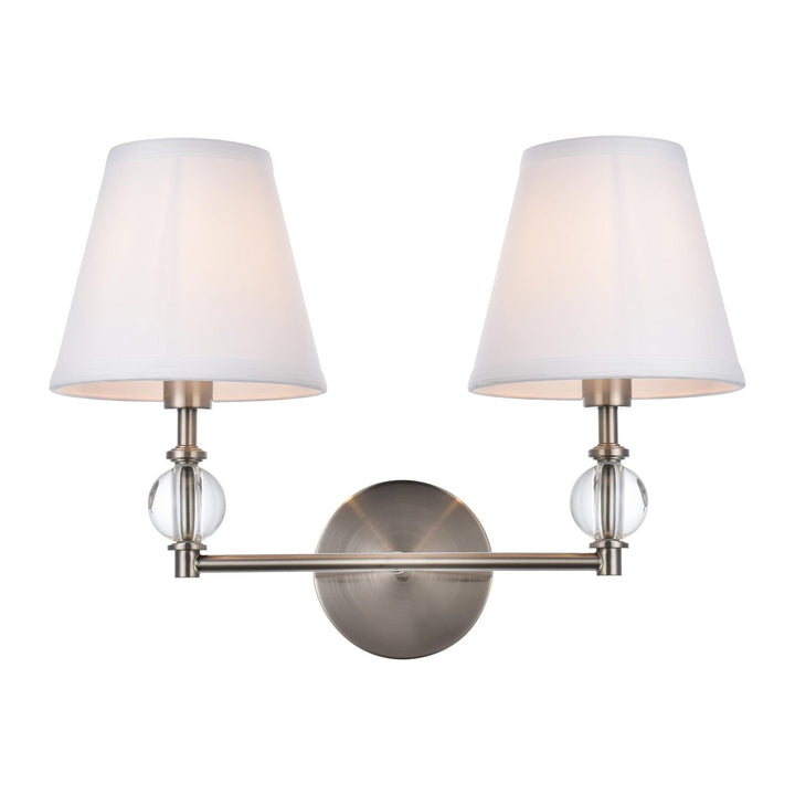 Bethany Vanity Light in Satin Nickel by Living District