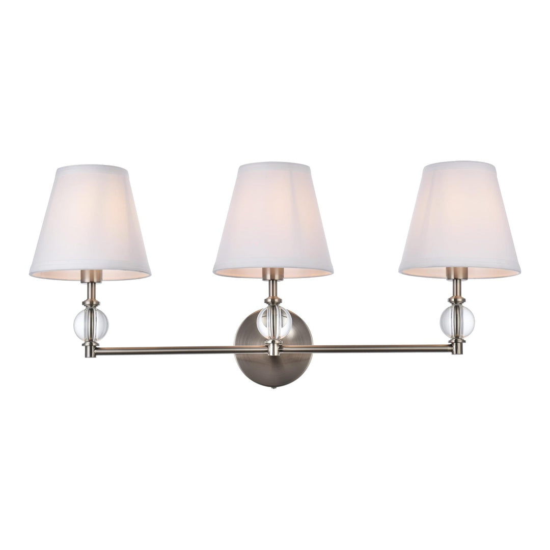 Bethany Vanity Light in Satin Nickel by Living District