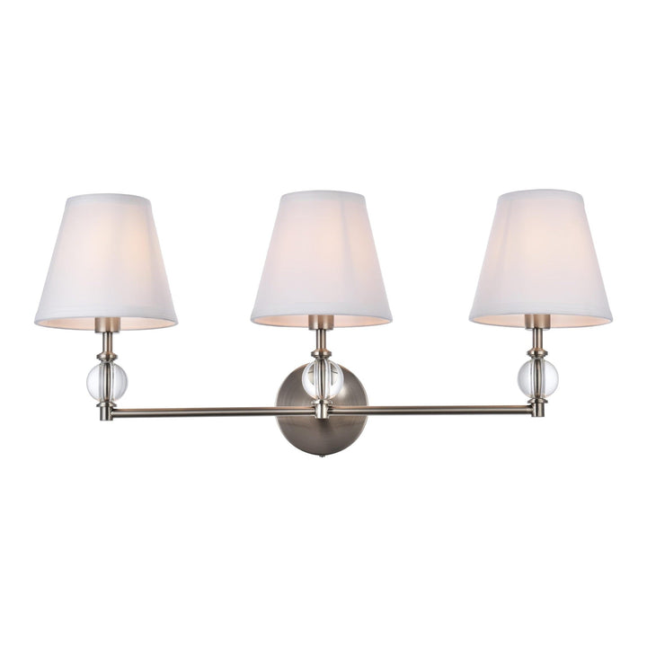Bethany Vanity Light in Satin Nickel by Living District