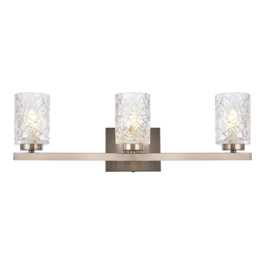 Cassie Vanity Light in Satin Nickel by Living District