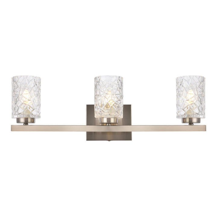 Cassie Vanity Light in Satin Nickel by Living District