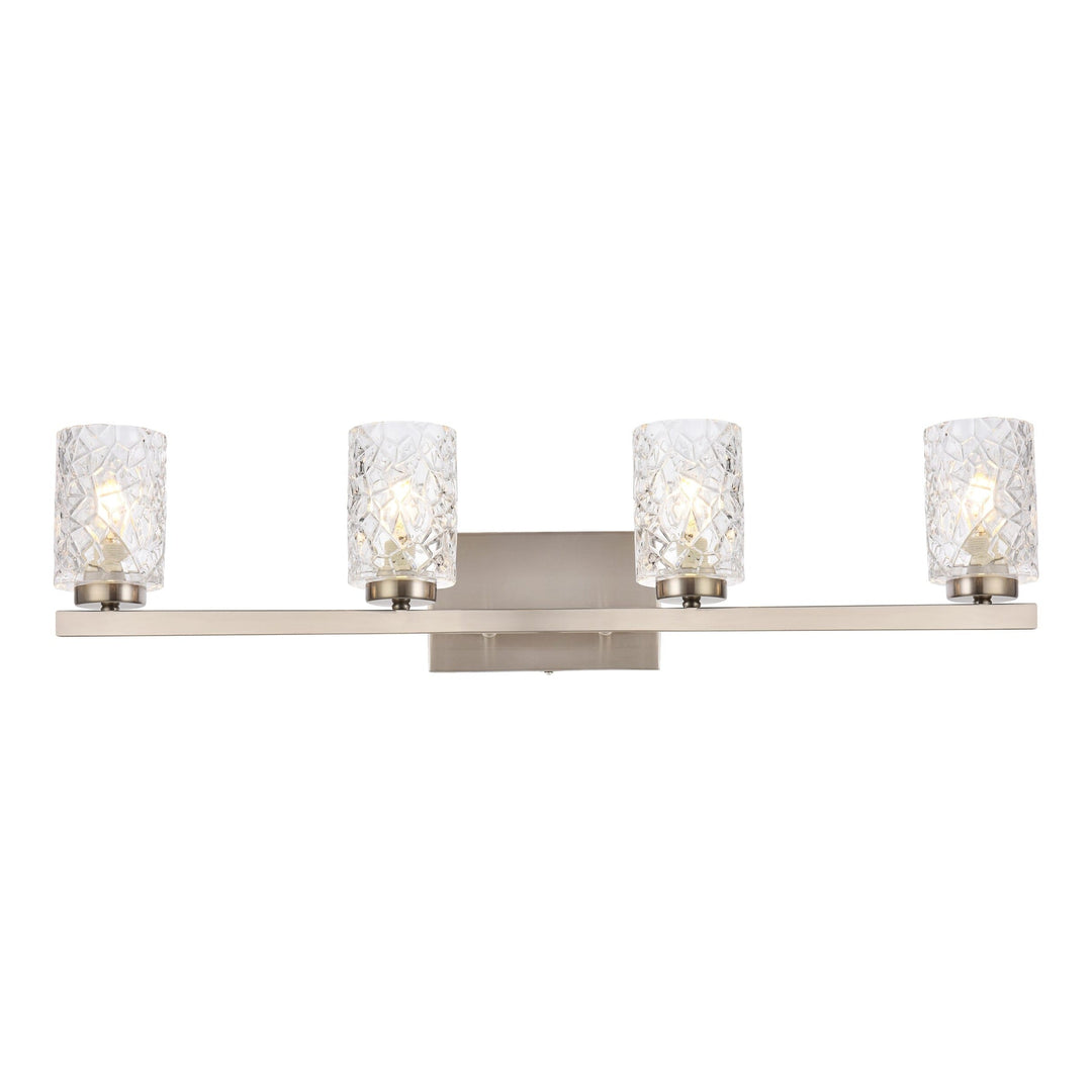 Cassie Vanity Light in Satin Nickel by Living District