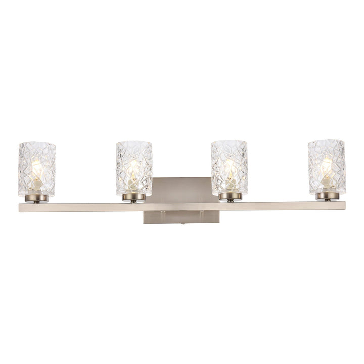 Cassie Vanity Light in Satin Nickel by Living District