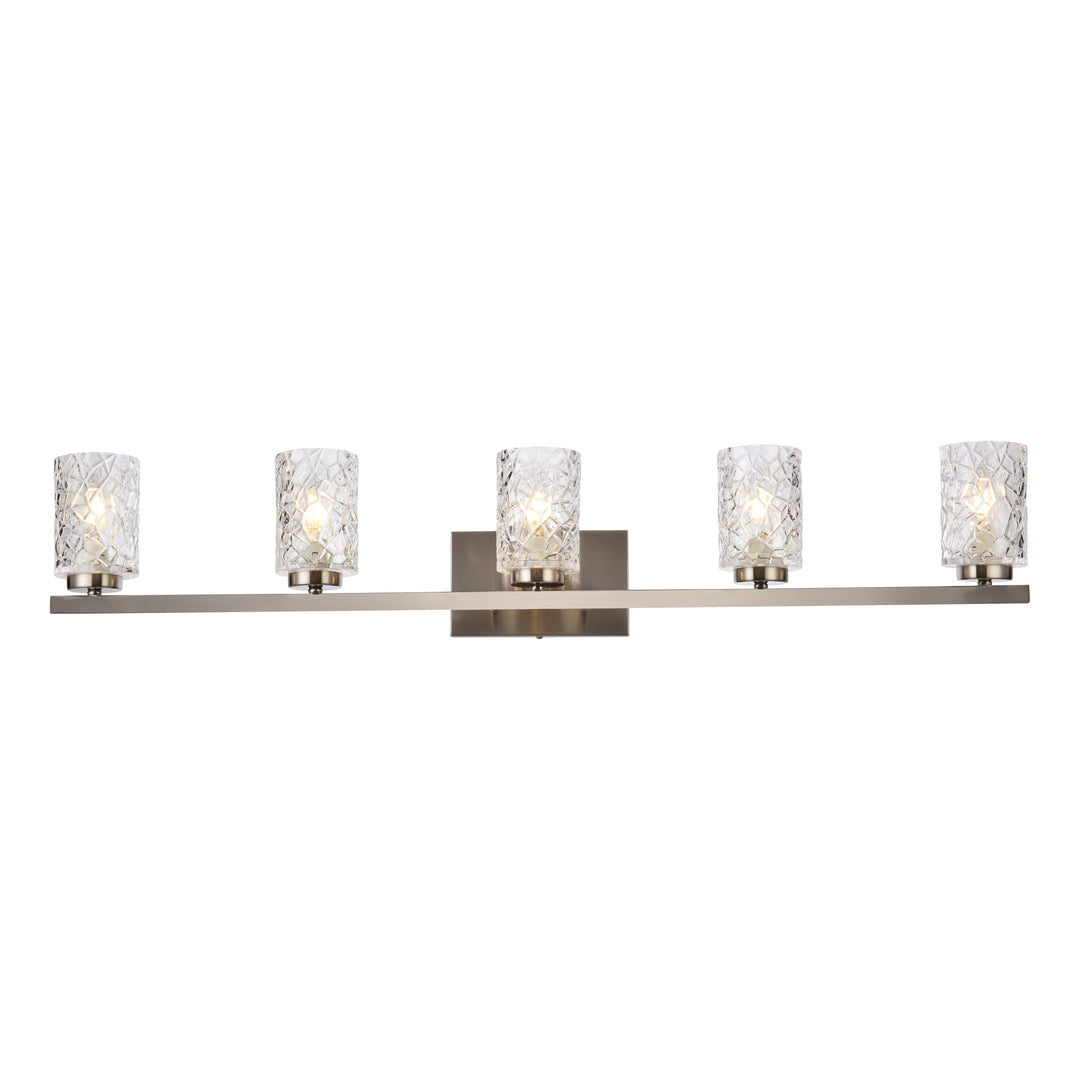 Cassie Vanity Light in Satin Nickel by Living District