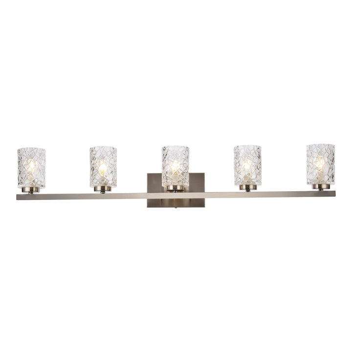 Cassie Vanity Light in Satin Nickel by Living District