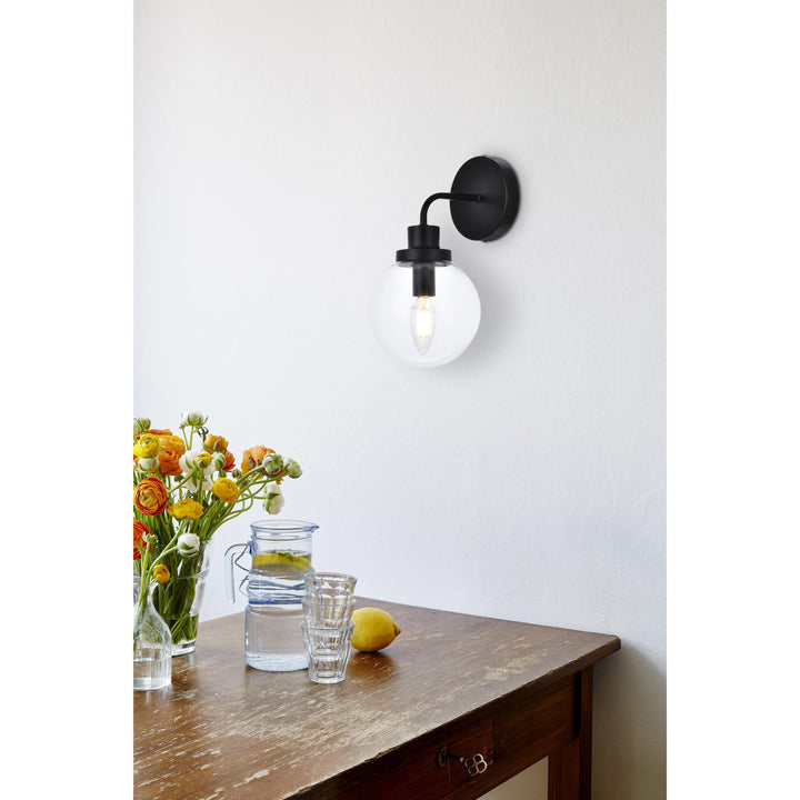 Hanson Wall Sconce in Black by Living District