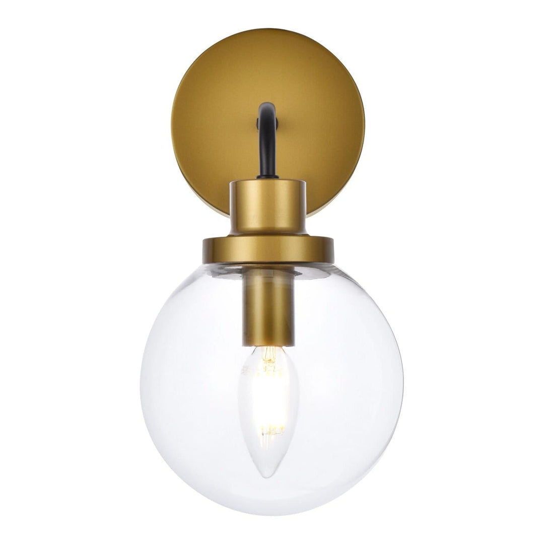 Hanson Wall Sconce in Black & Brass by Living District
