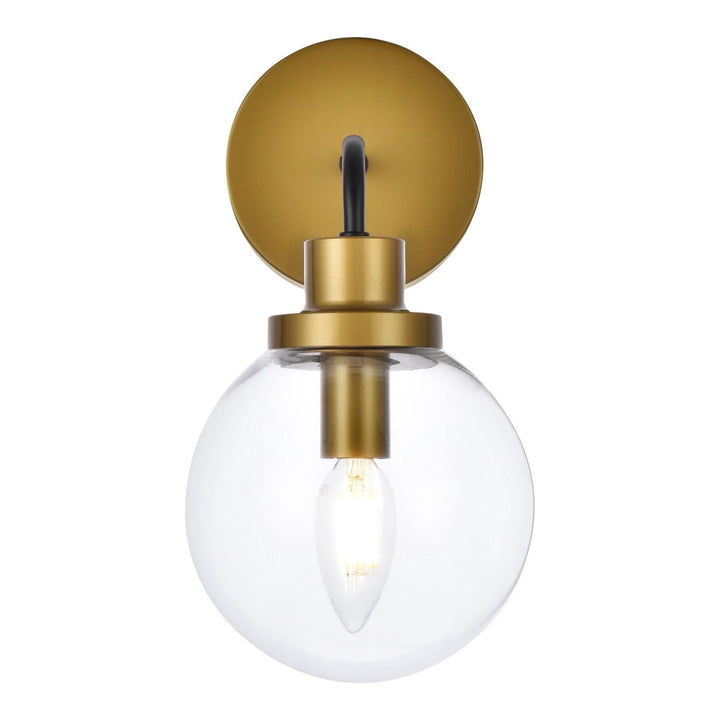 Hanson Wall Sconce in Black & Brass by Living District