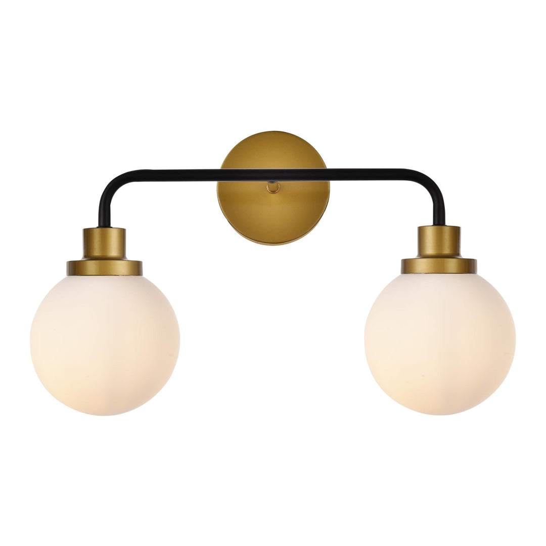 Hanson Vanity Light in Black & Brass by Living District
