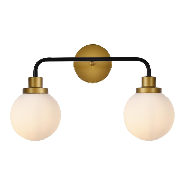 Hanson Vanity Light in Black & Brass by Living District