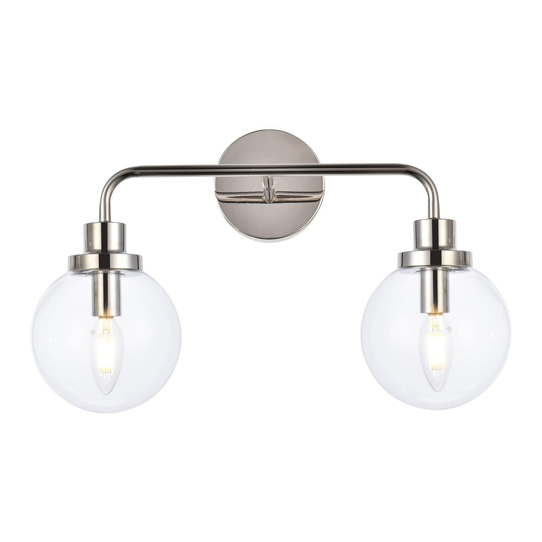 Hanson Vanity Light in Polished Nickel by Living District