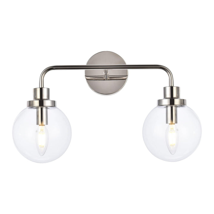 Hanson Vanity Light in Polished Nickel by Living District