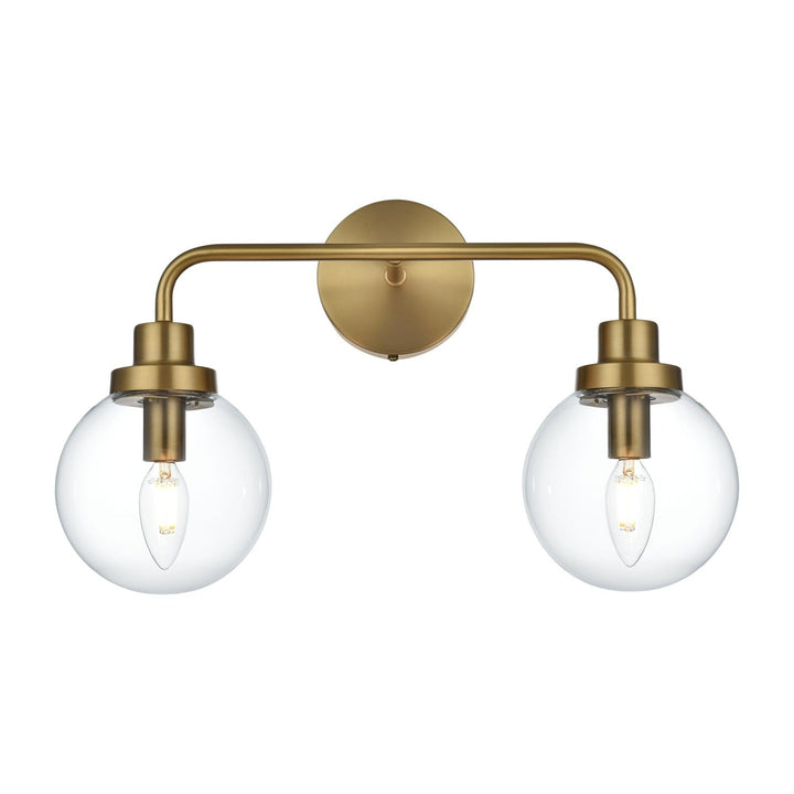 Hanson Vanity Light in Satin Gold by Living District
