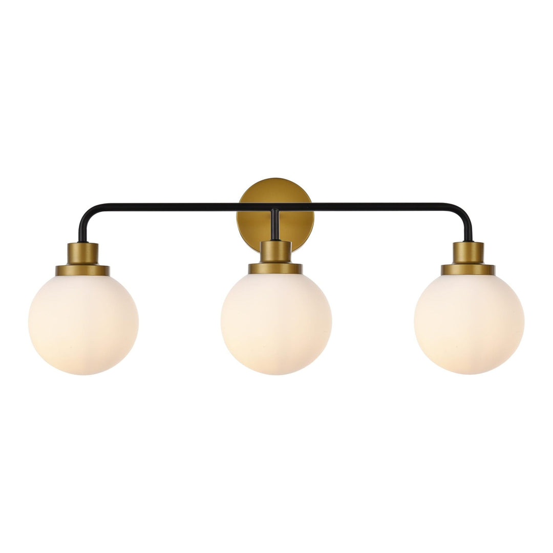 Hanson Vanity Light in Black & Brass by Living District