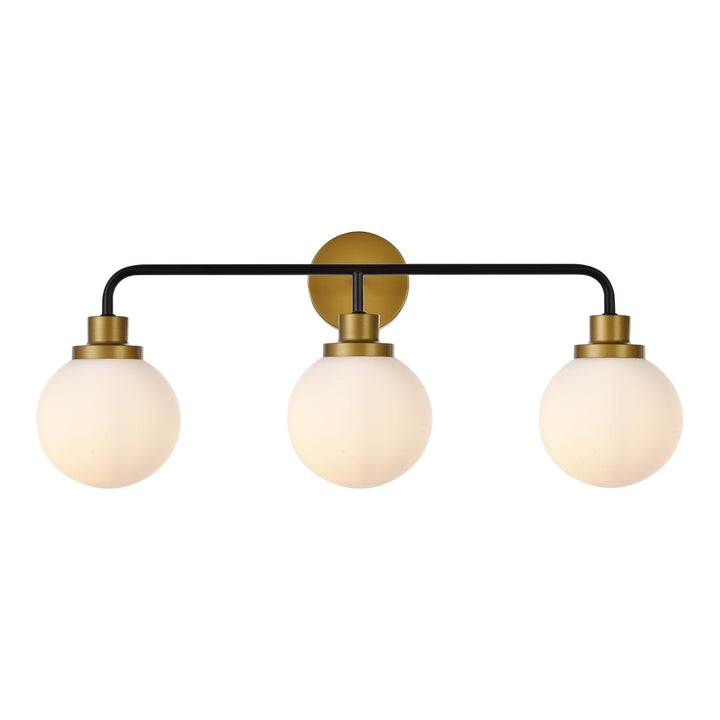 Hanson Vanity Light in Black & Brass by Living District