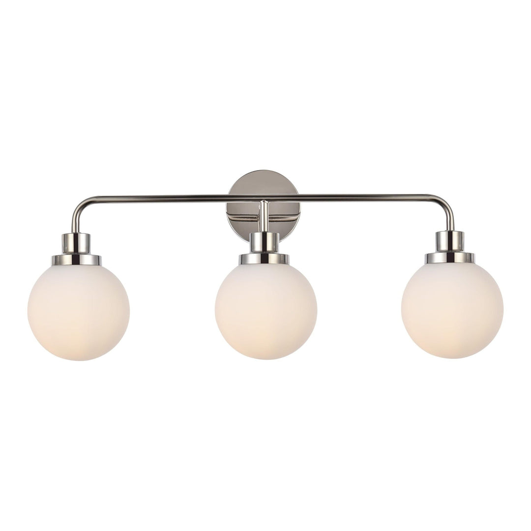 Hanson Vanity Light in Polished Nickel by Living District