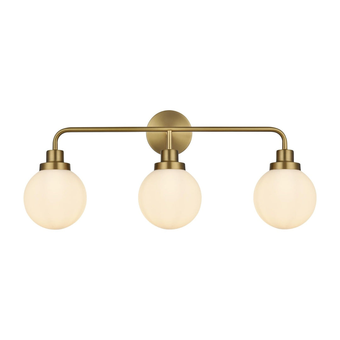 Hanson Vanity Light in Satin Gold by Living District