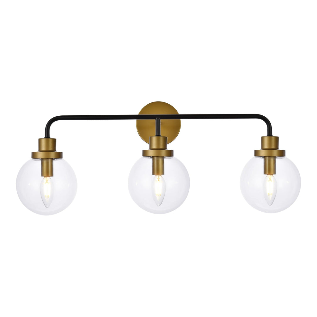Hanson Vanity Light in Black & Brass by Living District