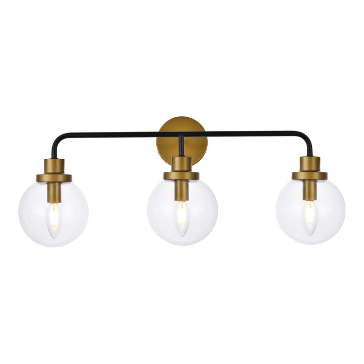 Hanson Vanity Light in Black & Brass by Living District