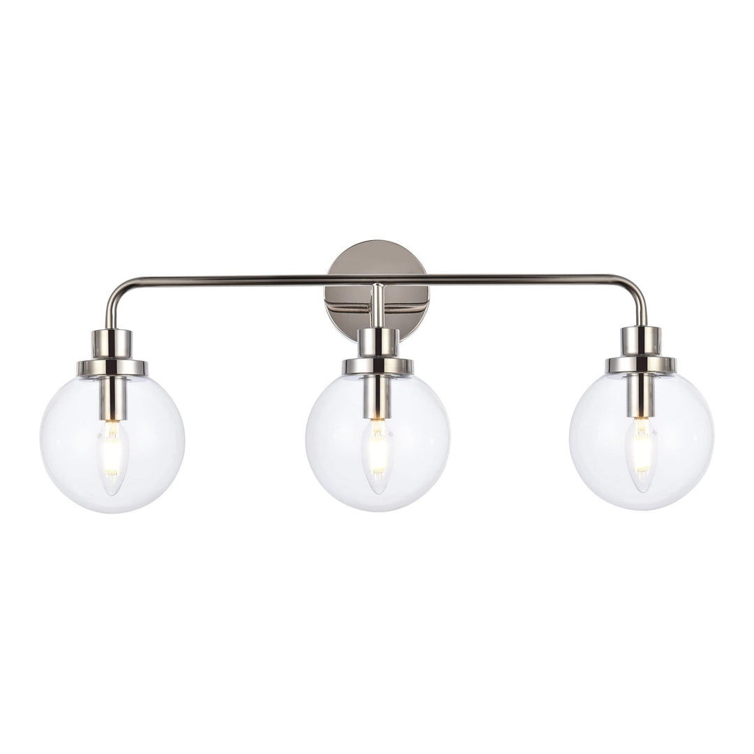 Hanson Vanity Light in Polished Nickel by Living District
