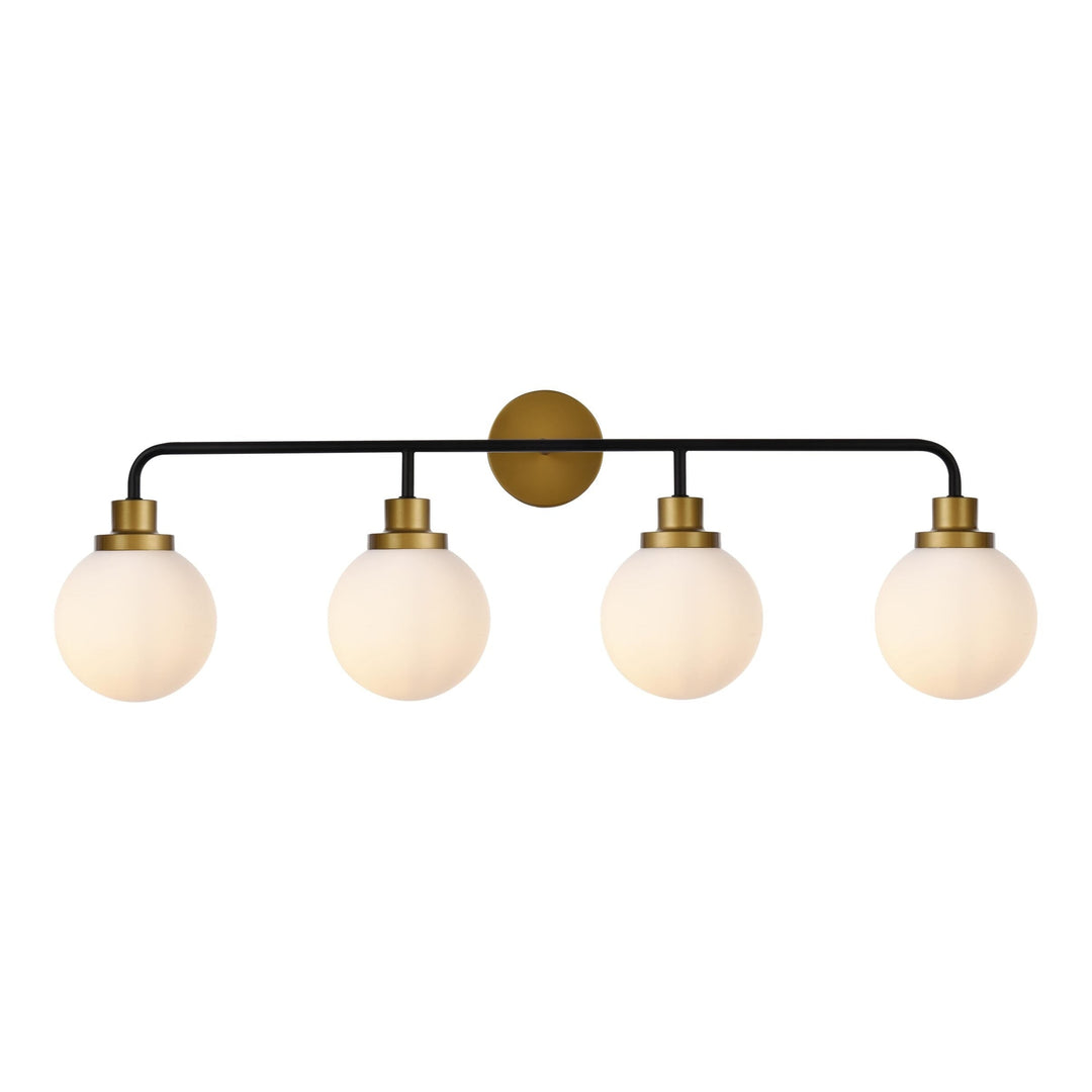 Hanson Vanity Light in Black & Brass by Living District
