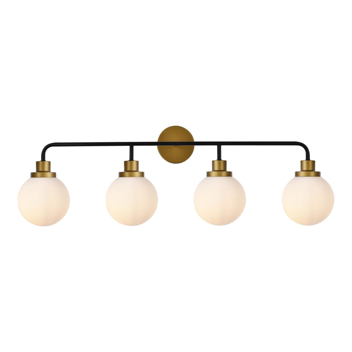 Hanson Vanity Light in Black & Brass by Living District