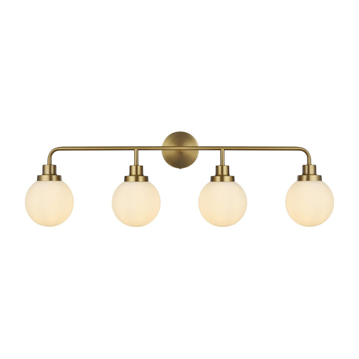 Hanson Vanity Light in Satin Gold by Living District