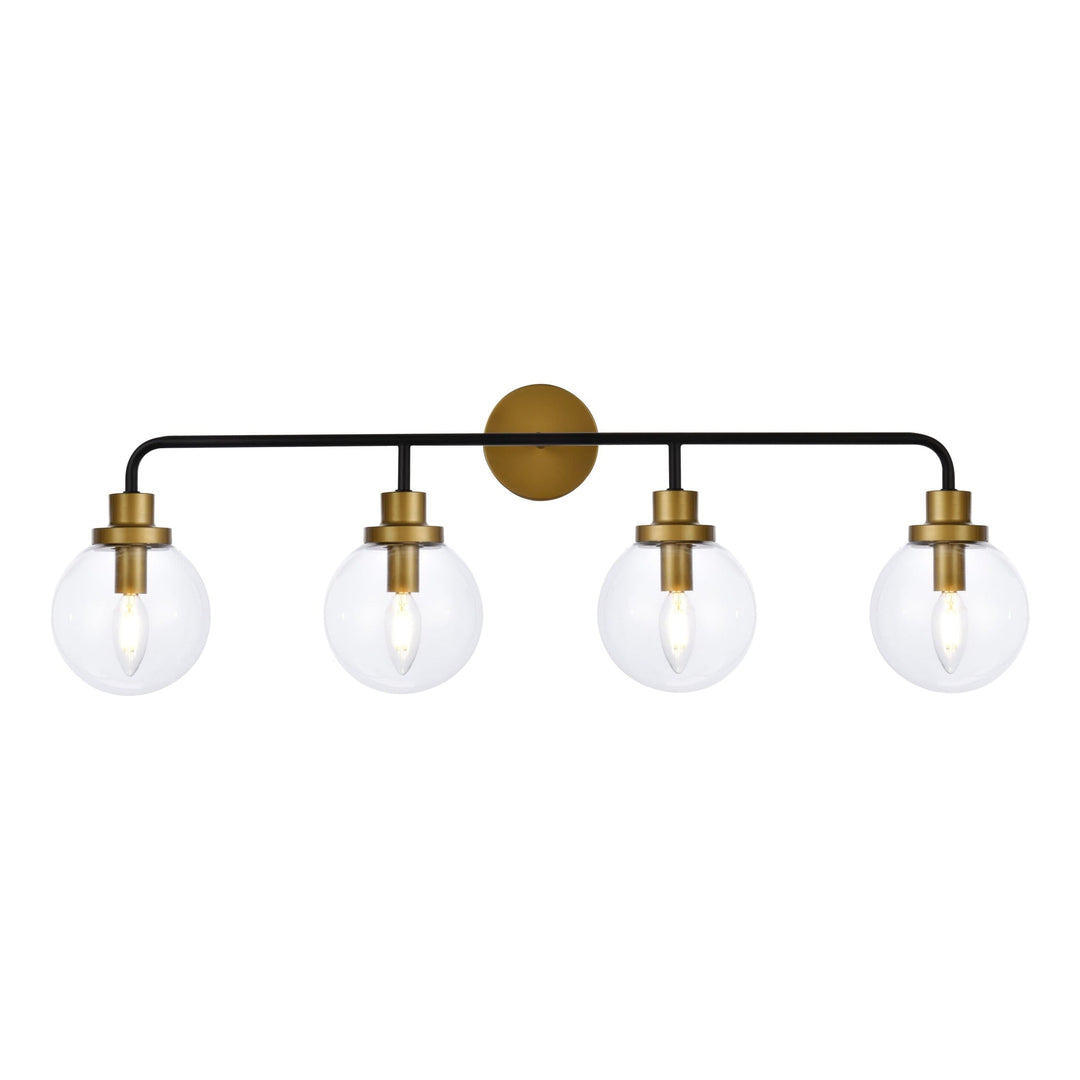 Hanson Vanity Light in Black & Brass by Living District