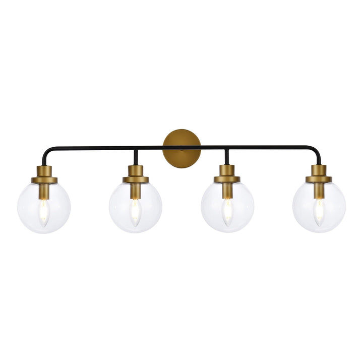 Hanson Vanity Light in Black & Brass by Living District