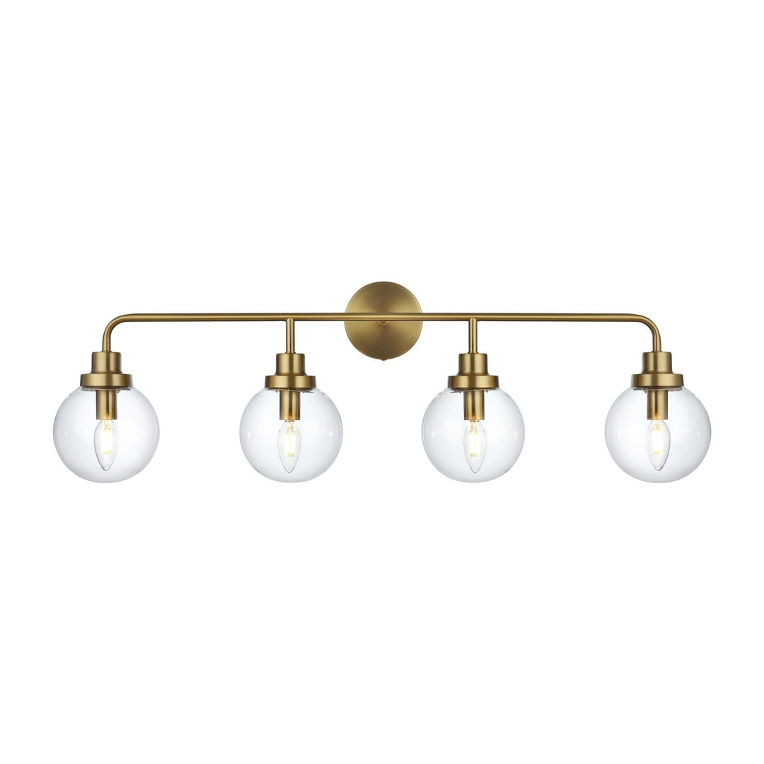 Hanson Vanity Light in Satin Gold by Living District