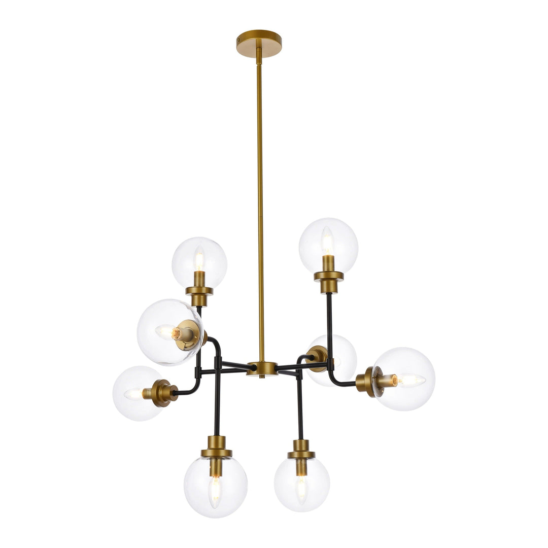 Hanson Pendant in Black & Brass by Living District