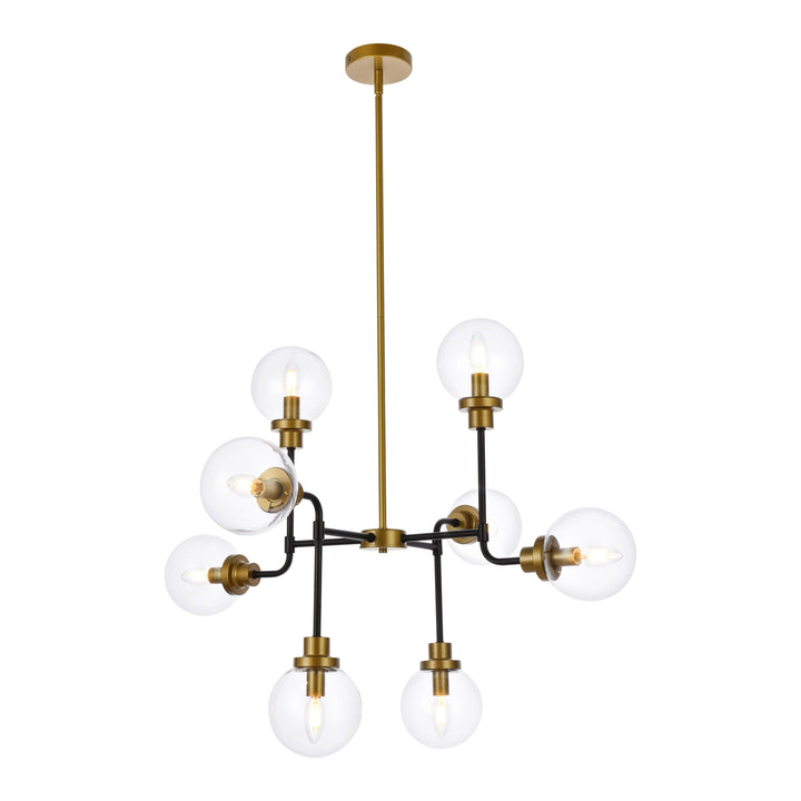Hanson Pendant in Black & Brass by Living District