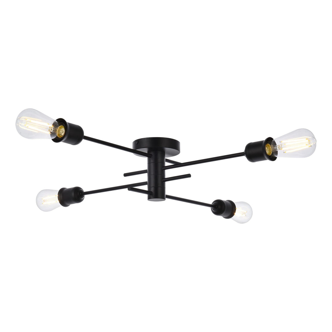 Xavier Flush Mount in Black by Living District