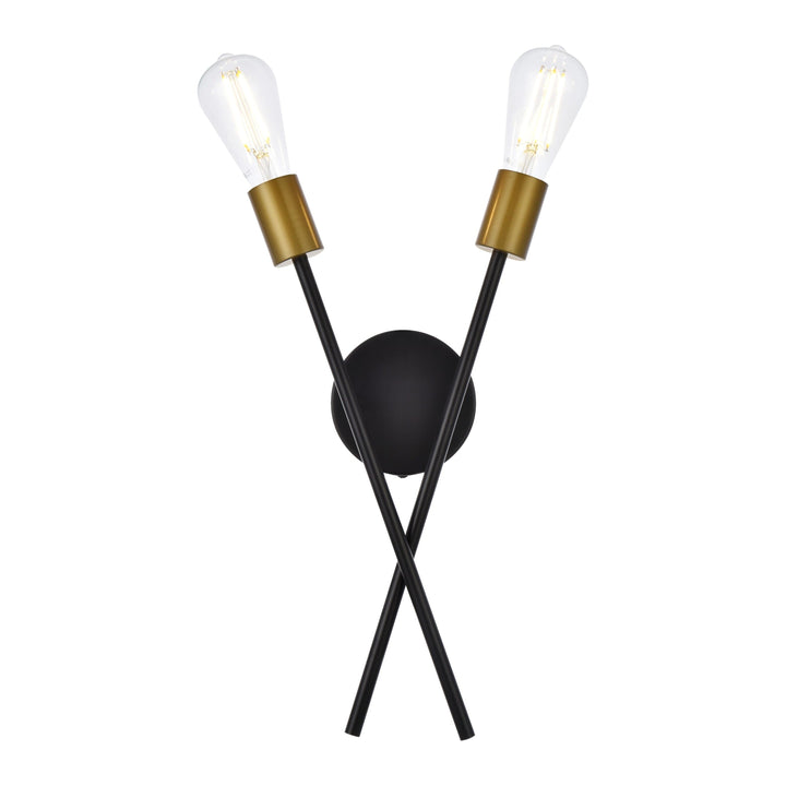 Armin Wall Sconce in Black & Brass by Living District