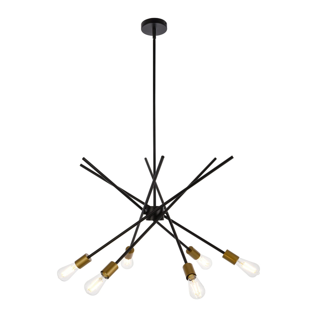 Armin Pendant in Black & Brass by Living District