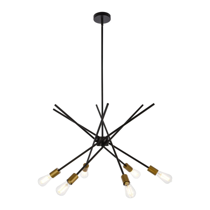 Armin Pendant in Black & Brass by Living District