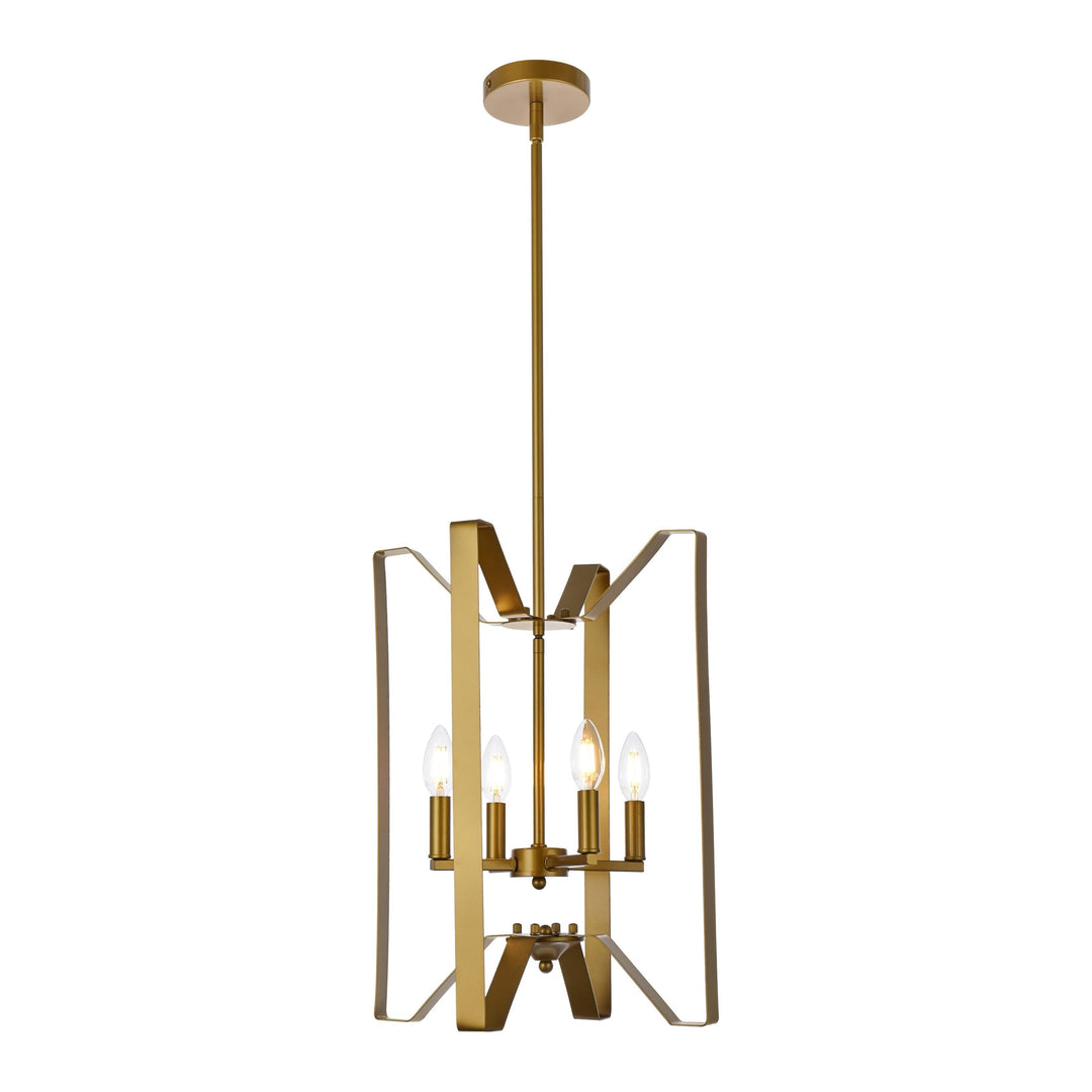 Hoffman Pendant in Brass by Living District
