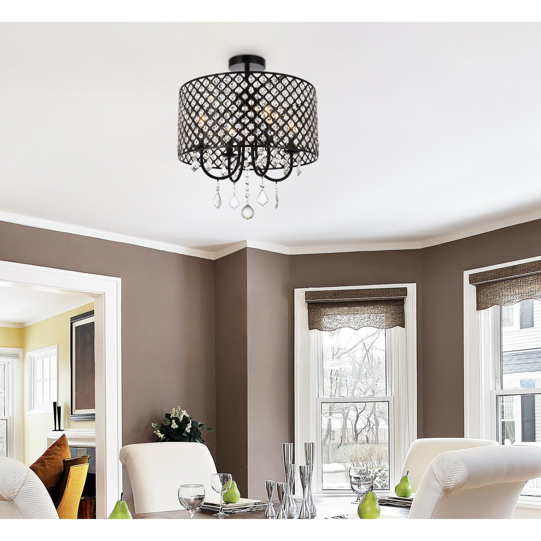 Elise Flush Mount in Black by Living District