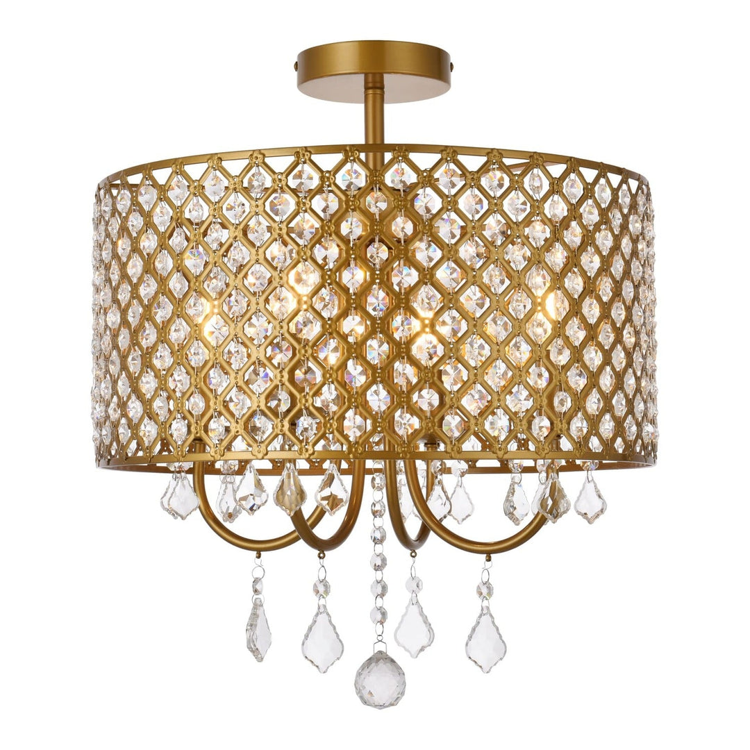 Elise Flush Mount in Brass by Living District
