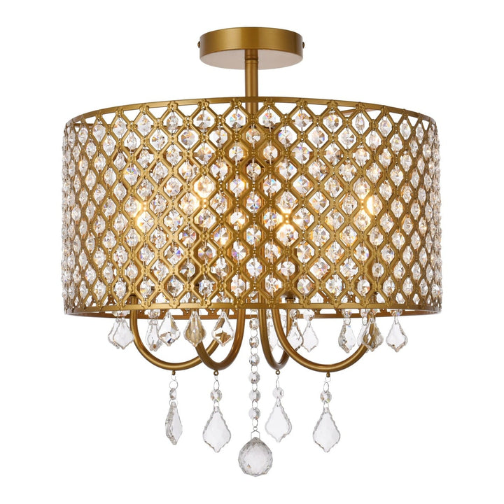 Elise Flush Mount in Brass by Living District