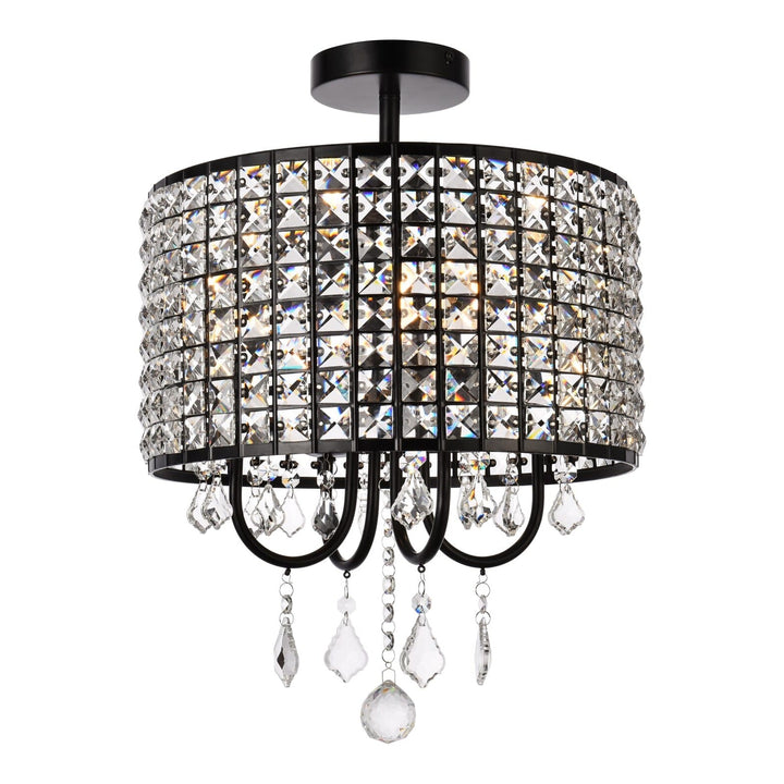 Elise Flush Mount in Black by Living District